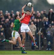 22 January 2017; Andy McDonnell of Louth in action against Sean Curran of Meath during the Bord na Mona O'Byrne Cup semi-final match between Meath and Louth at Páirc Táilteann in Navan, Co. Meath. Photo by David Fitzgerald/Sportsfile