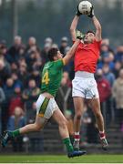 22 January 2017; Andy McDonnell of Louth in action against Sean Curran of Meath during the Bord na Mona O'Byrne Cup semi-final match between Meath and Louth at Páirc Táilteann in Navan, Co. Meath. Photo by David Fitzgerald/Sportsfile