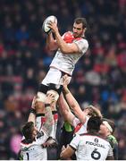 22 January 2017; Yoann Maestri of Toulouse takes possession in a lineout during the European Rugby Champions Cup Pool 2 Round 6 match between Toulouse and Connacht at Stade Ernest Wallon in Toulouse, France. Photo by Stephen McCarthy/Sportsfile