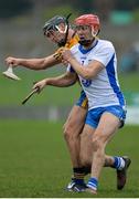 22 January 2017; Seamus Keating of Waterford in action against Shane Golden of Clare during the Co-Op Superstores Munster Senior Hurling League Round 4 match between Waterford and Clare at Fraher Field in Dungarvan, Co Waterford. Photo by Seb Daly/Sportsfile