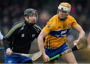 22 January 2017; Aaron Cunningham of Clare in action against Ian O’Rouke of Waterford during the Co-Op Superstores Munster Senior Hurling League Round 4 match between Waterford and Clare at Fraher Field in Dungarvan, Co Waterford. Photo by Seb Daly/Sportsfile