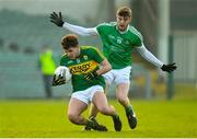 22 January 2017; Jack Savage of Kerry in action against Brian Fanning of Limerick during the McGrath Cup Final between Kerry and Limerick at the Gaelic Grounds in Limerick. Photo by Diarmuid Greene/Sportsfile