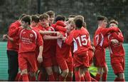 22 January 2017; Cork celebrate after the final whistle during the U-15 SFAI SUBWAY Championship 2016-17 match between Galway and Cork at Cahir Park AFC in Cahir, Tipperary. Photo by Eóin Noonan/Sportsfile