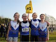 22 January 2017; The Ratoath A.C. team, from left, Aisling Stratford, Laura Kelly, Sophie Quinn and Hannah Keogh, after winning the Girl's U12 event during the Irish Life Health Intermediate & Juvenile Inter Club Relay at Palace Grounds in Tuam, Co.Galway.  Photo by Sam Barnes/Sportsfile
