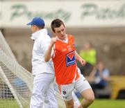 19 June 2011; Callum Cumiskey, Armagh, celebrates after scoring his side's second goal. Fermanagh v Armagh, Ulster GAA Football Minor Championship Semi-Final, St Tiernach's Park, Clones, Co. Monaghan. Picture credit: Oliver McVeigh / SPORTSFILE