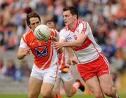 18 June 2011; James Kielt, Derry, in action against Billy Joe Padden, Armagh. Ulster GAA Football Senior Championship Semi-Final, Derry v Armagh, St Tiernach's Park, Clones, Co. Monaghan. Picture credit: Oliver McVeigh / SPORTSFILE