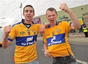 19 June 2011;  Clare supporters John McNamara, left, and Adrian Murray, from Kilmurray Ibrickane, Co. Clare, before the start of the game. Munster GAA Hurling Senior Championship Semi-Final, Clare v Tipperary, Gaelic Grounds, Limerick. Picture credit: David Maher / SPORTSFILE