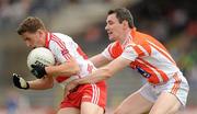 19 June 2011; Conleith Gilligan, Derry, in action against Andy Mallon, Armagh. Ulster GAA Football Senior Championship Semi-Final, Derry v Armagh, St Tiernach's Park, Clones, Co. Monaghan. Picture credit: Stephen McCarthy / SPORTSFILE