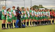 19 June 2011; The Ireland team line out in front of their supporters before the game. ESB Electric Ireland Champions Challenge, Ireland v Azerbaijan, National Hockey Stadium, UCD, Belfield, Dublin. Picture credit: Barry Cregg / SPORTSFILE