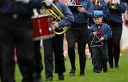 19 June 2011; Domhnall O'Connor-Crampsie, age 4, St. Michael's Scout Brass Band Enniskillen, during the half time parade. Ulster GAA Football Senior Championship Semi-Final, Derry v Armagh, St Tiernach's Park, Clones, Co. Monaghan. Picture credit: Stephen McCarthy / SPORTSFILE