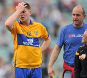 19 June 2011; A disappointed Cathal McInerney, Clare, at the end of the game. Munster GAA Hurling Senior Championship Semi-Final, Clare v Tipperary, Gaelic Grounds, Limerick. Picture credit: David Maher / SPORTSFILE