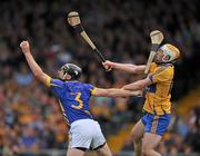 19 June 2011; Paul Curran, Tipperary, in action against Conor McGrath, Clare. Munster GAA Hurling Senior Championship Semi-Final, Clare v Tipperary, Gaelic Grounds, Limerick. Picture credit: David Maher / SPORTSFILE