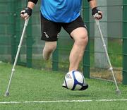 18 June 2010; A general view of amputee football during Ireland's first amputee football club training session. Mountview Communinty Sports Centre, Clonsilla, Co. Dublin. Picture credit: Brendan Moran / SPORTSFILE