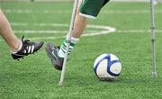 18 June 2010; A general view of amputee football during Ireland's first amputee football club training session. Mountview Communinty Sports Centre, Clonsilla, Co. Dublin. Picture credit: Brendan Moran / SPORTSFILE