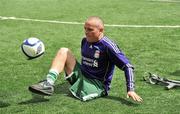 18 June 2010; Damien Hegarty, from Artane, Dublin, in action during Ireland's first amputee football club training session. Mountview Communinty Sports Centre, Clonsilla, Co. Dublin. Picture credit: Brendan Moran / SPORTSFILE