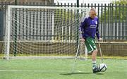 18 June 2010; Damien Hegarty, from Artane, Dublin, in action during Ireland's first amputee football club training session. Mountview Communinty Sports Centre, Clonsilla, Co. Dublin. Picture credit: Brendan Moran / SPORTSFILE