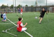 18 June 2010; A general view of players taking part in drills during Ireland's first amputee football club training session. Mountview Communinty Sports Centre, Clonsilla, Co. Dublin. Picture credit: Brendan Moran / SPORTSFILE