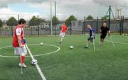 18 June 2010; A general view of players taking part in drills during Ireland's first amputee football club training session. Mountview Communinty Sports Centre, Clonsilla, Co. Dublin. Picture credit: Brendan Moran / SPORTSFILE