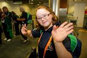 20 June 2011; Ciara Trait, from Keatingstown, Co. Kilkenny, Team Ireland, sponsored by eircom, who departed for the 2011 Special Olympics World Summer Games in Athens. A total of 126 athletes from Ireland will compete at these prestigious Games which will run from 25th June - 4th July. To follow Team Ireland’s progress at the Games please visit www.specialolympics.ie/athens. Dublin Airport, Dublin. Picture credit: Ray McManus / SPORTSFILE