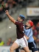 18 June 2011; David Collins, Galway, in action against David Treacy, Dublin. Leinster GAA Hurling Senior Championship Semi-Final, Dublin v Galway, O'Connor Park, Tullamore, Co. Offaly. Picture credit: Stephen McCarthy / SPORTSFILE