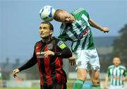 20 June 2011; Chris Shields, Bray Wanderers, in action against Chris Fagan, Bohemians. Airtricity League Premier Division, Bray Wanderers v Bohemians, Carlisle Grounds, Bray, Co. Wicklow. Photo by Sportsfile