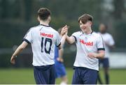 22 January 2017; Mark Dillon, right, celebrates with Conor Grant, left, of DDSL after the SFAI Subway Championship National Final match between DDSL and Waterford at Cahir Park AFC in Cahir, Tipperary. Photo by Eóin Noonan/Sportsfile