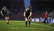22 January 2017; Matt Healy of Connacht fails to collect a pass close to the try line during the second half in the European Rugby Champions Cup Pool 2 Round 6 match between Toulouse and Connacht at Stade Ernest Wallon in Toulouse, France. Photo by Stephen McCarthy/Sportsfile
