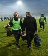 22 January 2017; Kerry team doctor Mike Finnerty and Eddie Walsh leave the pitch with the cup after the McGrath Cup Final between Kerry and Limerick at the Gaelic Grounds in Limerick. Photo by Diarmuid Greene/Sportsfile