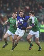 22 January 2017; David Moran of Kerry in action against Jamie Lee, left, and Iain Corbett of Limerick during the McGrath Cup Final between Kerry and Limerick at the Gaelic Grounds in Limerick. Photo by Diarmuid Greene/Sportsfile