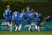 22 January 2017; Waterford players celebrate after scoring their sides second goal during the SFAI Subway Championship National Final match between DDSL and Waterford at Cahir Park AFC in Cahir, Tipperary. Photo by Eóin Noonan/Sportsfile