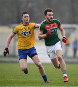 22 January 2017; David Drake of Mayo during the Connacht FBD League Section A Round 3 match between Roscommon and Mayo at St. Brigids GAA in Kiltoom, Co. Roscommon.  Photo by Ramsey Cardy/Sportsfile
