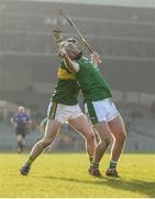 22 January 2017; Cian Lynch of Limerick in action against James O'Connor of Kerry during the Co-Op Superstores Munster Senior Hurling League Round 4 match between Limerick and Kerry at the Gaelic Grounds in Limerick. Photo by Diarmuid Greene/Sportsfile