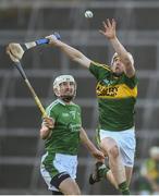 22 January 2017; Daniel Collins of Kerry in action against Seamus Hickey of Limerick during the Co-Op Superstores Munster Senior Hurling League Round 4 match between Limerick and Kerry at the Gaelic Grounds in Limerick. Photo by Diarmuid Greene/Sportsfile