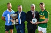 23 January 2017; In attendance at the 2017 Allianz Football League Launch in Croke Park are from left, Jonny Cooper of Dublin, Sean McGrath, CEO, Allianz Ireland, Uachtarán Chumann Lúthchleas Gael Aogán Ó Fearghail and Donnchadh Walsh of Kerry. Kerry face Donegal in the opening round of the Allianz Leagues while All-Ireland champions Dublin will begin their Allianz league defence against Cavan, both on February 5th at 2pm. Visit www.allianz.ie for more. Photo by Brendan Moran/Sportsfile