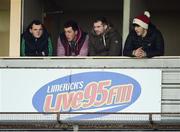 22 January 2017; Limerick players, from left, Alan Dempsey, Barry O'Connell, Tom Condon, and Aaron Gillane look on during the Co-Op Superstores Munster Senior Hurling League Round 4 match between Limerick and Kerry at the Gaelic Grounds in Limerick. Photo by Diarmuid Greene/Sportsfile