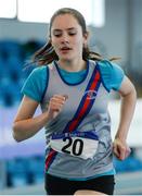21 January 2017; Claudia Moran of Dundrum South Dublin A.C., Co. Dublin competing in the Girls U14 Pentathlon during the Irish Life Health National Indoor Combined Events Championships at AIT International Arena in Athlone, Co. Westmeath. Photo by Eóin Noonan/Sportsfile