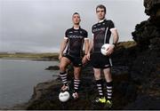24 January 2017; The launch of the 2017 O'Neill's Sligo GAA Jersey took place in Team Sponsors AbbVie's Ballytivnan facility today. In attendance at the launch are Sligo footballers Neil Ewing, left, and Stephen Gilmartin pictured at Rosses Point in Sligo. Photo by Sam Barnes/Sportsfile