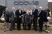 24 January 2017; The launch of the 2017 O'Neill's Sligo GAA Jersey took place in Team Sponsors AbbVie's Ballytivnan facility today. In attendance at the launch are, from left, Neil Ewing of Sligo, Peter Greene, Sligo County Board Treasurer, Joe Kumor, Site Director AbbVie, Ballytivnan, Lorraine McDonnell, Sligo Champion  Emma Gallagher, Sligo Champion, Niall McEvoy, IT Sligo, Joe Taaffe, Sligo County Board Chairman, and Stephen Gilmartin of Sligo, at AbbVie in Ballytivnan, Sligo. Photo by Sam Barnes/Sportsfile