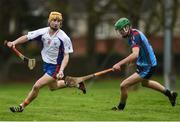 24 January 2017; Colm Galvin of Mary Immaculate College Limerick in action against Brendan Toohey of GMIT during the Independent.ie HE Fitzgibbon Cup Group A Round 1 match between Mary Immaculate College Limerick and GMIT at the MICL Grounds in Limerick. Photo by Diarmuid Greene/Sportsfile