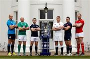 25 January 2017; Team captain's, from left to right, Italy's Sergio Parisse, Ireland's Rory Best, Scotland's Greig Laidlaw, England's Dylan Hartley, France's Guillem Guirado and Wales' Alun Wyn Jones in attendance at the 2017 RBS Six Nations Rugby Championship Launch at The Hurlingham Club in London. Photo by Paul Harding/Sportsfile