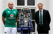 25 January 2017; Ireland's Rory Best, left, and Ireland Head Coach Joe Schmidt in attendance at the 2017 RBS Six Nations Rugby Championship Launch at The Hurlingham Club in London. Photo by Paul Harding/Sportsfile