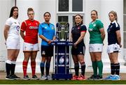 25 January 2017; England's Sarah Hunter, Wales's Carys Phillips, Italy's Sara Barattin, France's Gaelle Mignot, Ireland's Niamh Briggs and Scotland's Lisa Martin in attendance at the 2017 RBS Six Nations Rugby Championship Launch at The Hurlingham Club in London. Photo by Paul Harding/Sportsfile