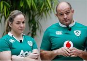 25 January 2017; Ireland's Niamh Briggs and Rory Best in attendance at the 2017 RBS Six Nations Rugby Championship Launch at The Hurlingham Club in London. Photo by Paul Harding/Sportsfile