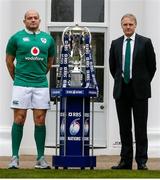 25 January 2017; Ireland's Rory Best, left, and Ireland Head Coach Joe Schmidt in attendance at the 2017 RBS Six Nations Rugby Championship Launch at The Hurlingham Club in London. Photo by Paul Harding/Sportsfile