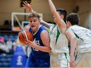 25 January 2017; Aaron Kiernan of St Josephs Bish Galway in action against Conor Ryan of St Malachy's College during the Subway All-Ireland Schools U16A Boys Cup Final match between St Joes Bish and St Malachys College at the National Basketball Arena in Tallaght, Co Dublin. Photo by Eóin Noonan/Sportsfile