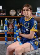 25 January 2017; LGFA footballer Niamh McGettigan of Wicklow announces Lidl Ireland's second year of partnership with the Ladies Gaelic Football Association. Following on from the phenomenal success of the #SeriousSupport campaign last year which saw the retailer pledge to invest over €1.5 million in Ladies Gaelic Football in year one, Lidl today commits to the same level of support for the season ahead. The next phase of the campaign is entitled &quot;Serious Starts Here&quot; and sees Lidl investing further in the LGFA where it counts most - at local level and in the community. This is where serious support is born and nurtured - through the dedication of a local community. It all begins with a school or a club and Lidl wants to help make the support for players strong from the start so young female talent is given its best chance. The first phase of the campaign will see an above the line regional campaign launched featuring 8 counties. The creative will show a county player, a player from their club and a player from their school, with the tagline &quot;Serious Starts Here&quot;. Throughout the year then Lidl will run various initiatives for the benefit of clubs and schools, following on from the successful kit donations. Lidl Head Office, Tallaght, Dublin. Photo by Sam Barnes/Sportsfile