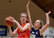 25 January 2017; Ciara Byrne of Scoil Chriost Ri Portlaoise in action against Aoife Morrissey of Crescent College Comprehensive during the Subway All-Ireland Schools U16A Girls Cup Final match between Crescent Comprehensive and Scoil Chriost Ri Portlaoise at the National Basketball Arena in Tallaght, Co Dublin. Photo by Eóin Noonan/Sportsfile