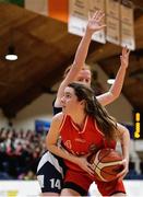 25 January 2017; Shauna Dooley of Scoil Chriost Ri Portlaoise in action against Aoife Morrissey of Crescent College Comprehensive during the Subway All-Ireland Schools U16A Girls Cup Final match between Crescent Comprehensive and Scoil Chriost Ri Portlaoise at the National Basketball Arena in Tallaght, Co Dublin. Photo by Eóin Noonan/Sportsfile