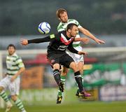 21 June 2011; Pat Sullivan, Shamrock Rovers, in action against Ross Gaynor, Dundalk. Airtricity League Premier Division, Shamrock Rovers v Dundalk, Tallaght Stadium, Tallaght, Co. Dublin. Picture credit: David Maher / SPORTSFILE