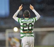 21 June 2011; Shamrock Rovers' Billy Dennehy celebrates after scoring his side's second goal. Airtricity League Premier Division, Shamrock Rovers v Dundalk, Tallaght Stadium, Tallaght, Co. Dublin. Picture credit: David Maher / SPORTSFILE